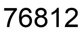 Number 76812 black image