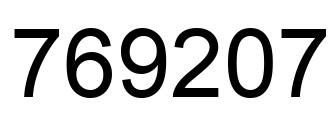 Number 769207 black image