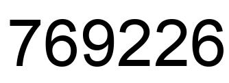 Number 769226 black image