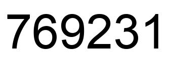Number 769231 black image