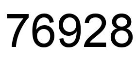 Number 76928 black image