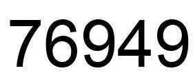 Number 76949 black image
