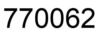 Number 770062 black image