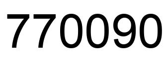 Number 770090 black image