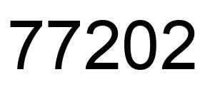 Number 77202 black image
