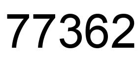 Número 77362 imagen negro