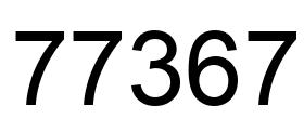 Number 77367 black image