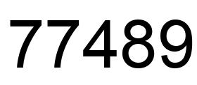 Número 77489 imagen negro