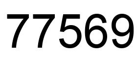 Number 77569 black image