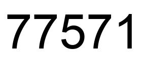Number 77571 black image