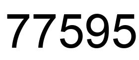 Number 77595 black image