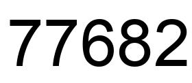 Number 77682 black image