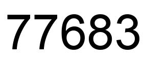 Number 77683 black image