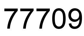 Number 77709 black image