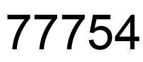 Number 77754 black image