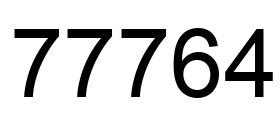 Número 77764 imagen negro