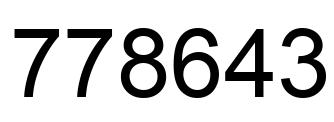 Número 778643 imagen negro