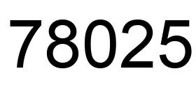 Number 78025 black image