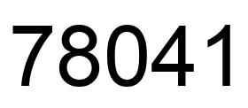 Number 78041 black image