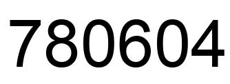Número 780604 imagen negro