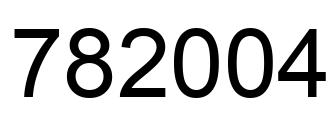 Number 782004 black image
