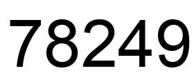 Number 78249 black image