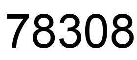 Number 78308 black image