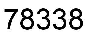 Number 78338 black image
