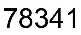 Number 78341 black image