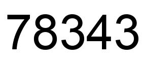 Number 78343 black image