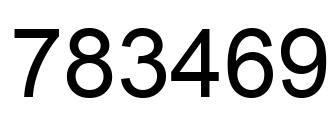 Number 783469 black image