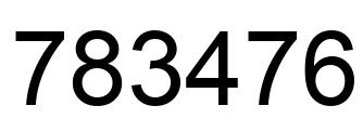 Number 783476 black image
