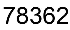 Number 78362 black image
