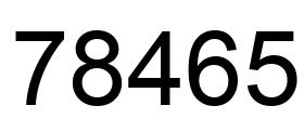Número 78465 imagen negro