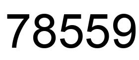 Number 78559 black image