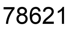 Número 78621 imagen negro