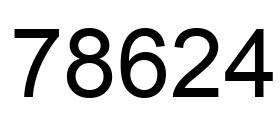 Number 78624 black image