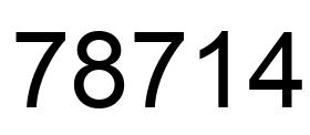 Number 78714 black image