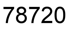 Number 78720 black image