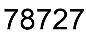 Number 78727 black image