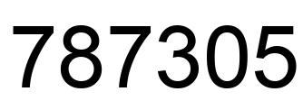 Number 787305 black image
