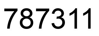 Number 787311 black image