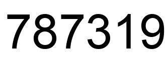 Number 787319 black image
