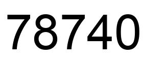 Number 78740 black image