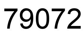 Number 79072 black image