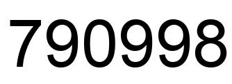 Number 790998 black image