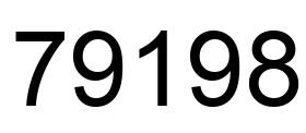 Number 79198 black image