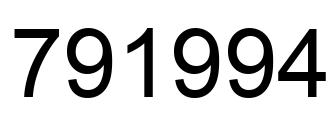 Number 791994 black image