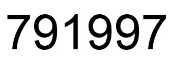Number 791997 black image