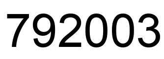 Number 792003 black image
